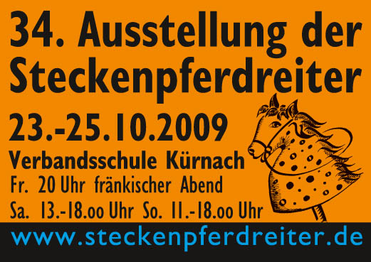 Plakat für die Steckenpferdreiterausstellung
